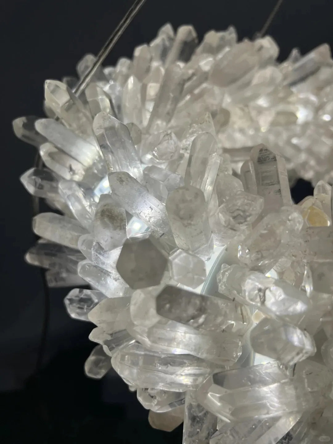 Jekka 47'' Oval Modern Clear Geode Quartz Crystal Chandelier for Dining Room Chandelier Kevin Studio Inc   
