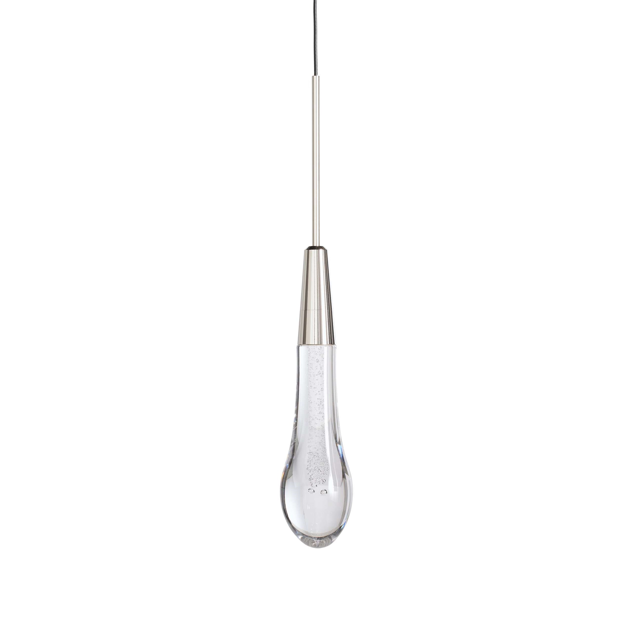 Soltaire Modern Glass Pendant Lamp, Kitchen Island Pendant Light Pendant Lamp Kevin Studio Inc Nickel  