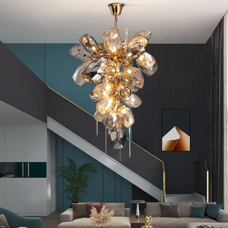 Contemporary Artistic Creative Glass Chandelier for Dining Table Chandeliers Kevinstudiolives 80cm D(31.5") x 135cm H(53.1") Dimmable Warm Light 