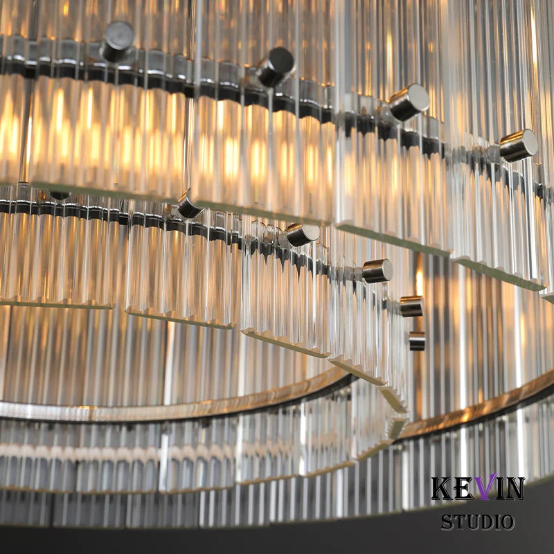 Soria Modern Glass Round Chandelier 22", 37", 48", 60" chandelier Kevin Studio Inc   