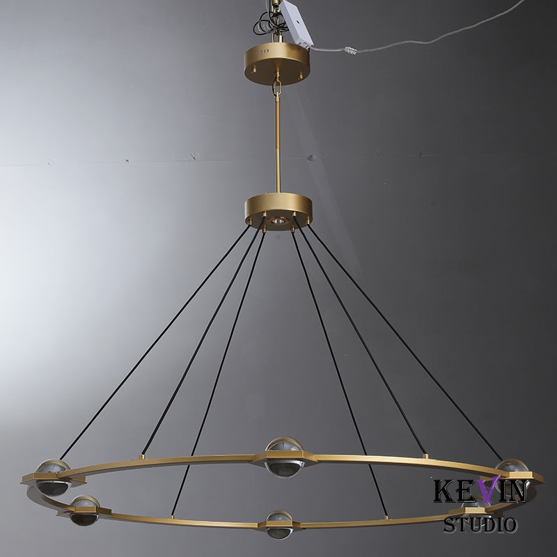 Rodie Modern Circular Crystal Ball Round Chandelier 36", 48", 60" chandelier IneffableLighting   