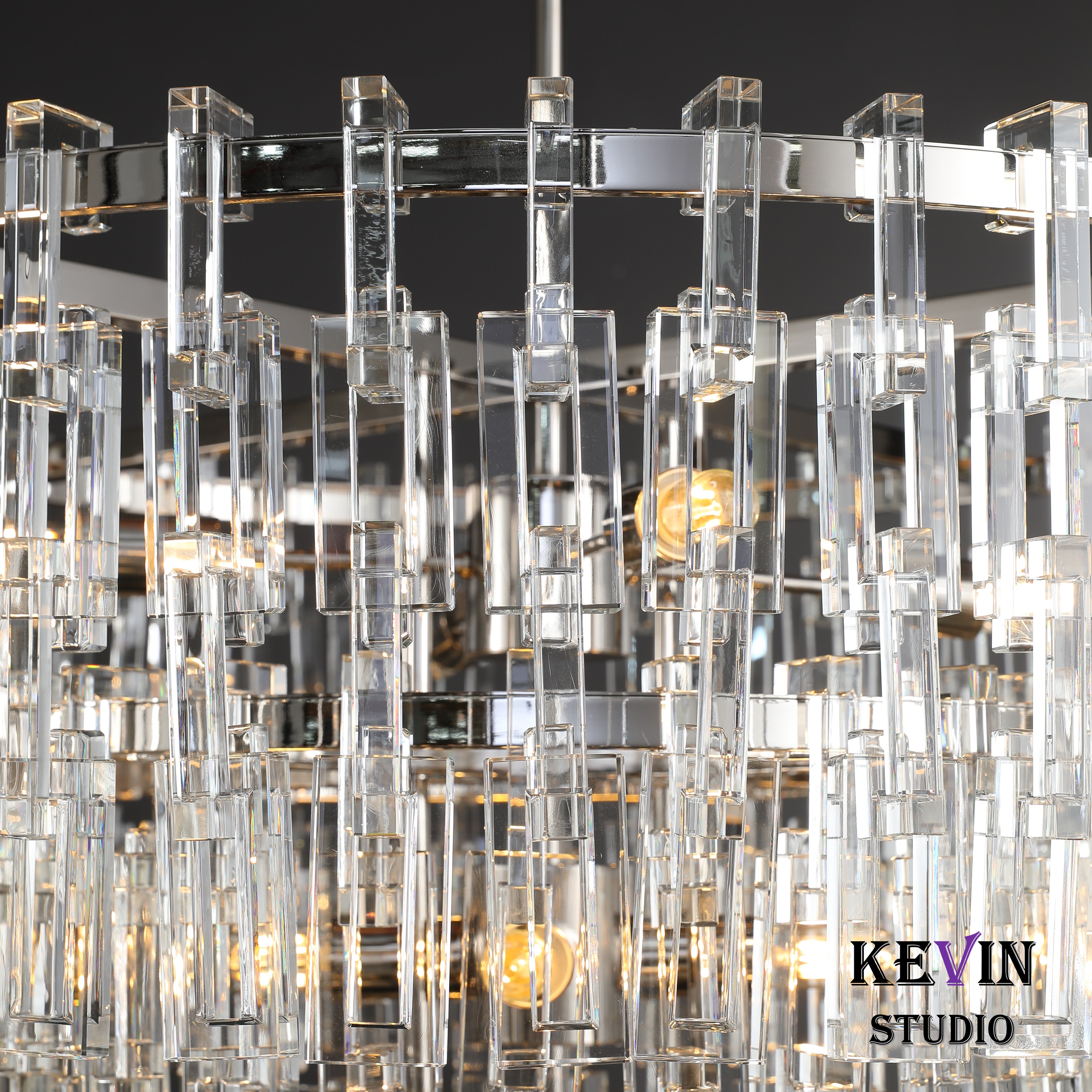 Momela Modern Tiered Round Crystal Chandelier 36'', 48", 60" chandelier Kevin Studio Inc   