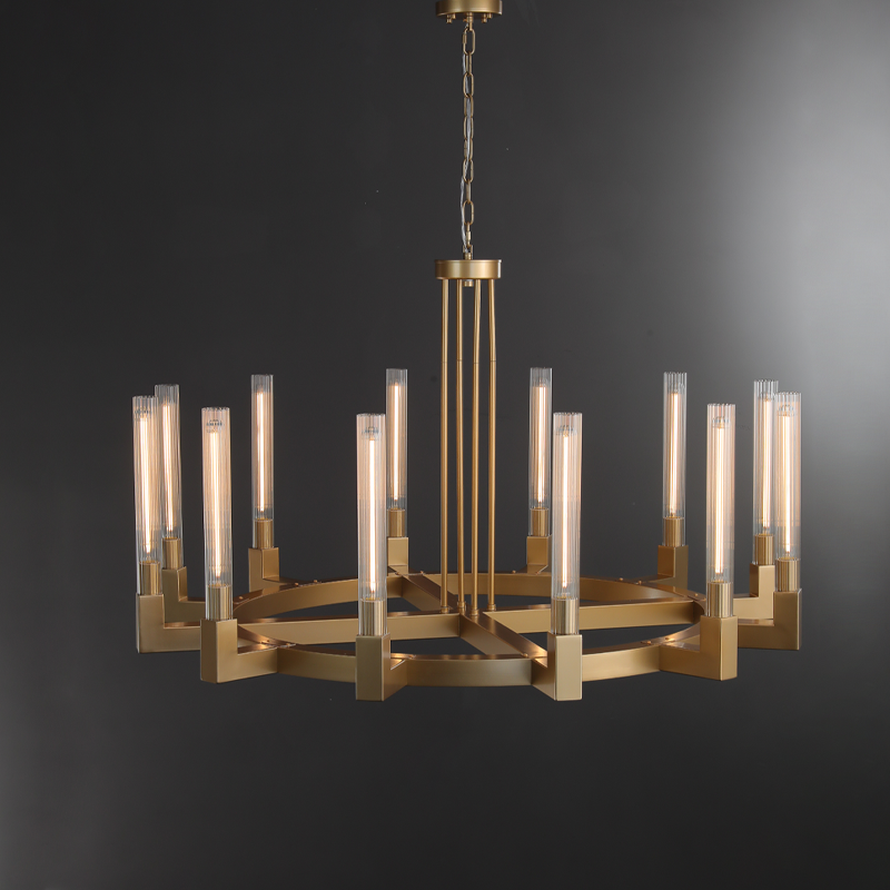 Zreddie Candlestick Modern Round Chandelier 36", 48", 60", 72" chandelier Kevin Studio Inc 60” Lacquered Burnished Brass 