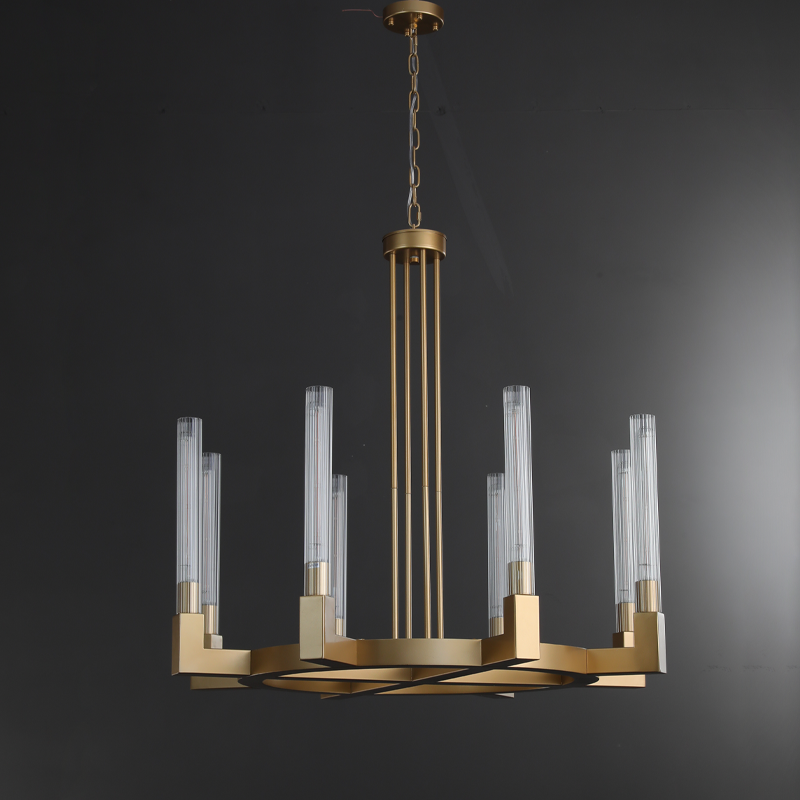 Zreddie Candlestick Modern Round Chandelier 36", 48", 60", 72" chandelier Kevin Studio Inc 36” Lacquered Burnished Brass 