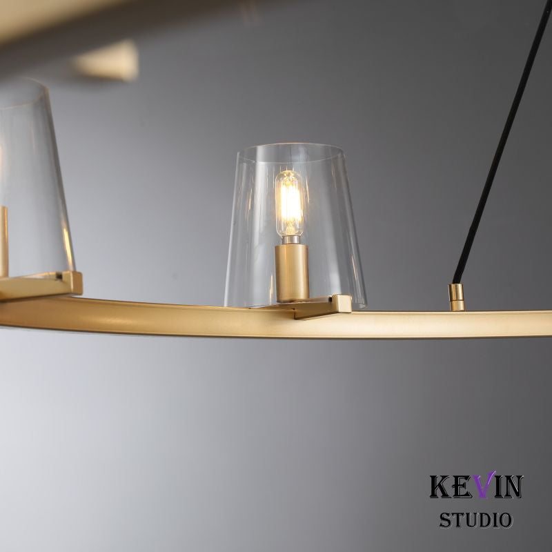 Korle Modern Round Clear Glass Chandelier 36", 48", 60" chandelier Kevin Studio Inc   
