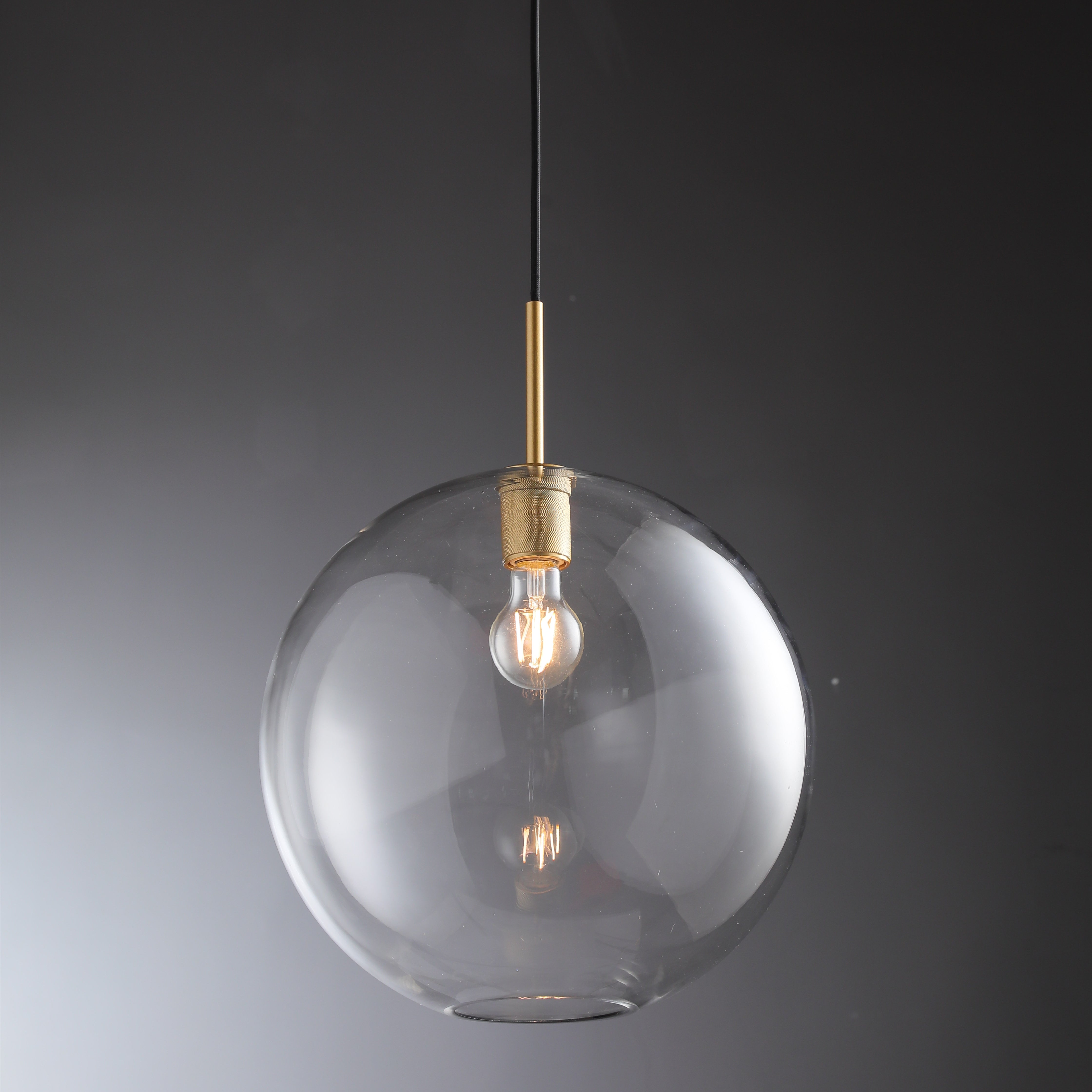 Mira Modern Sphere Shade Pendant Light 8'', 11'', 14'' Pendant Light Kevin Studio Inc 8'' Lacquered Burnished Brass 