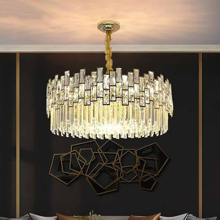 Emery Modern Round Crystal Chandelier For Living Room Chandeliers Kevin Studio Inc   