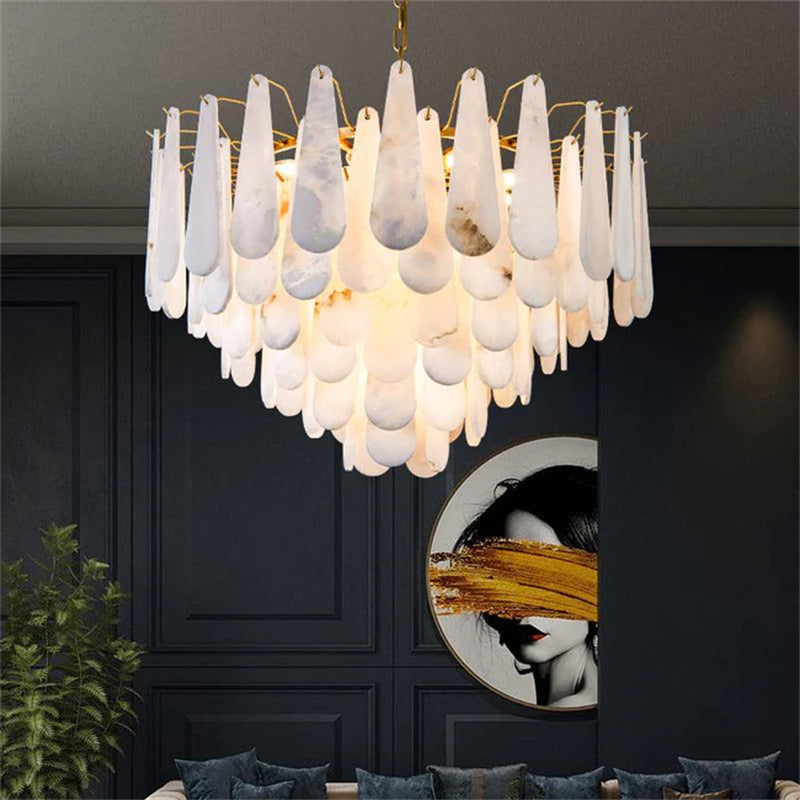 Deborah Alabaster Foyer Chandelier Lighting, Luxury Modern Lighting chandelier Kevin Studio Inc   