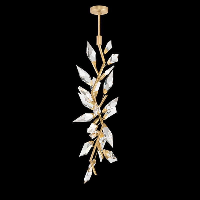 Aurelia Crystal Prism Elegance Grand Foyers Chandelier Light 41" H  Kevin Studio Gold Leaf  