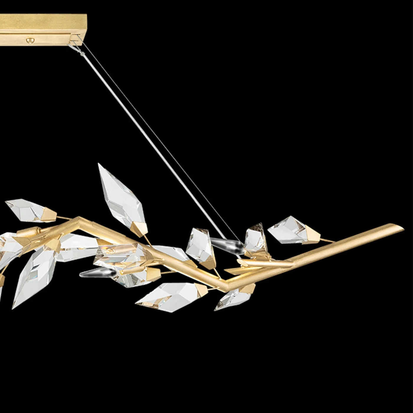 Aurelia Crystal Prism Linear Pendant Light 63.5”L  Kevin Studio   