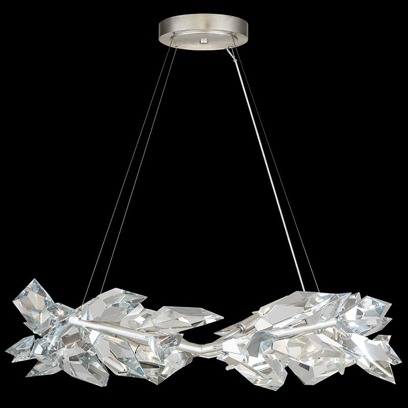 Aurelia Crystal Prism Round Crystal Chandelier 34" D  Kevin Studio Silver  