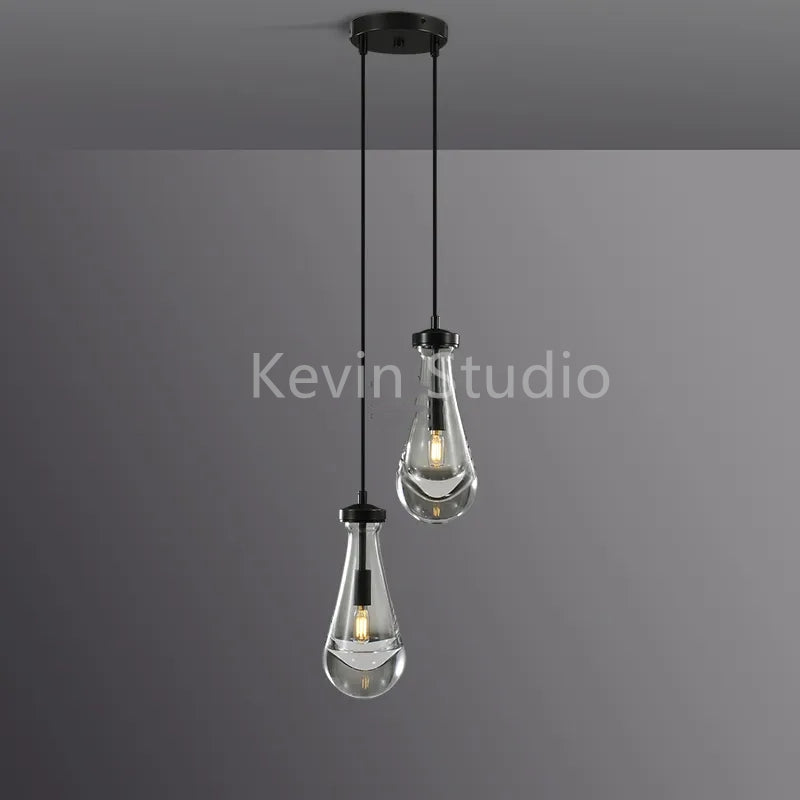Camelia Raindrop 2 Lights Modern Pendant Light for Kitchen Island chandelier Kevin Studio Inc   