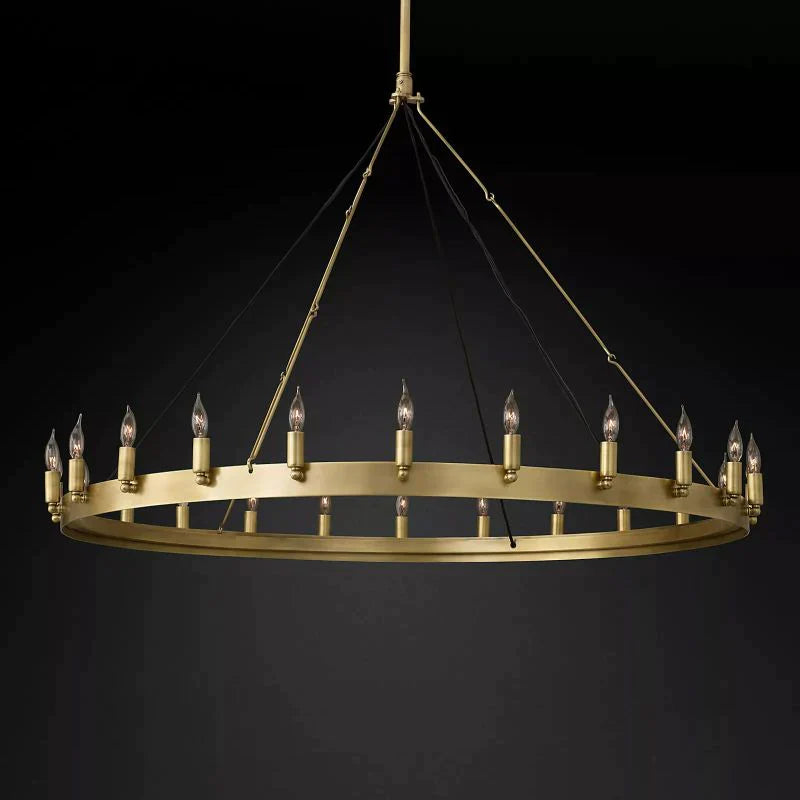 Kollie Vintage Round Chandelier 16", 38", 50", 63", 73" chandelier Kevin Studio Inc 63'' Lacquered Burnished Brass Candelabra