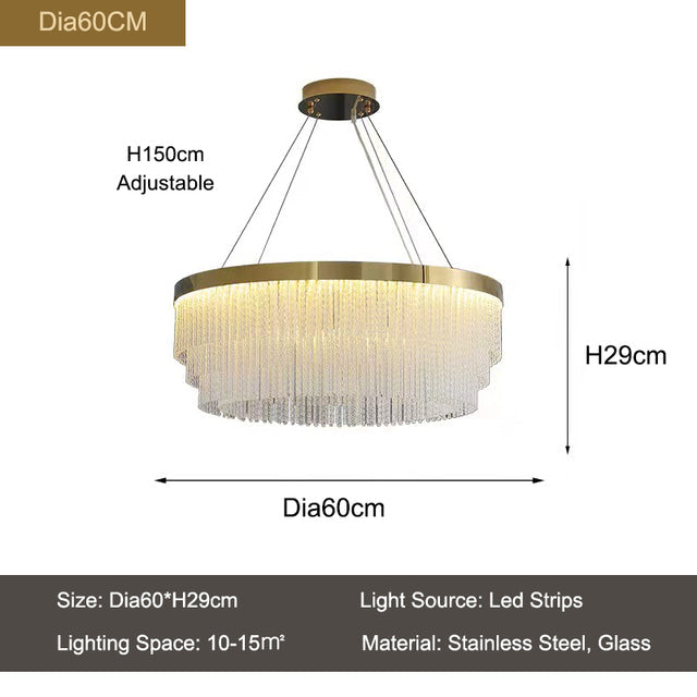 Dinah Glass Round Modern Chandelier For Living Room, Dining Room Chandelier Kevin Studio Inc Round 24"  